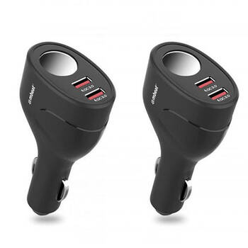 2PK Mbeat Gorilla Power Dual Port QC3.0 Car Charger & Cigarette Lighter Socket