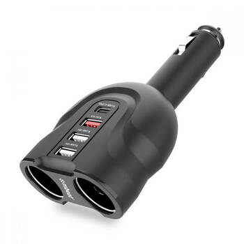 Mbeat Gorilla Power Four USB-C PD & QC3.0 Car Charger w/ Cigarette Lighter Splitter