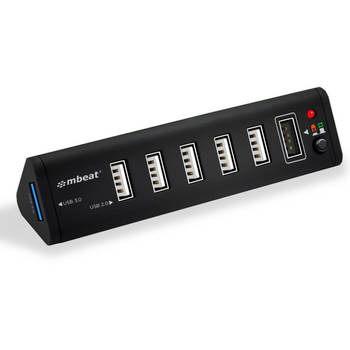 mbeat 7 Port Charger Station USB 3.0 x 1 + USB 2.0 x 6 Hub/2.1A Smart Charging