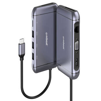 Mbeat Elite X9 9-in-1 USB-C Docking Station - Space Grey