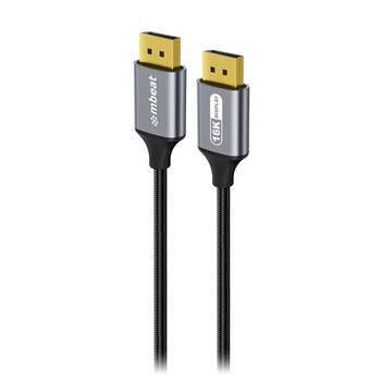 mbeat Tough Link 1.8m 16K DisplayPort Cable 40 Gbps Bandwidth Space Grey