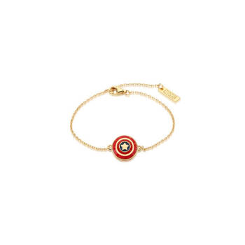 Couture Kingdom Sterling Silver Captain America Bracelet - Gold