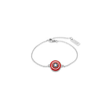 Couture Kingdom Sterling Silver Captain America Bracelet - Silver