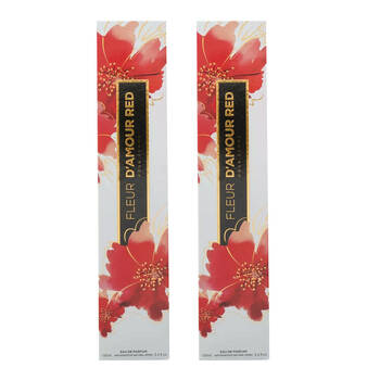 2PK Mirage Diamond Collection Fleur D’Amour Red EDP Spray For Women 100ml