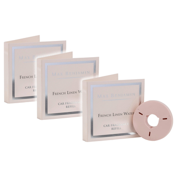 3PK Max Benjamin French Linen Water Car Fragrance Refill