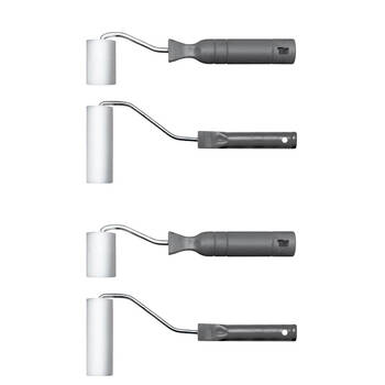 2x 2pc Marabu Sturdy Metal Frame Removable Foam Paint Roller Set 5cm/10cm