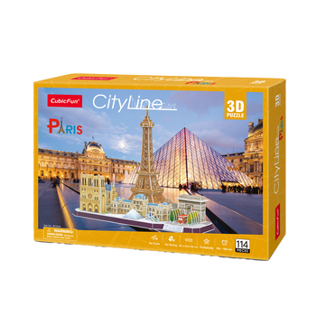 114pc CubicFun City Line Paris Kids 3D Puzzle Kids Toy 3y+