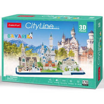 Cubic Fun City Line Bavaria Kids/Childrens 3D Puzzle 8y+