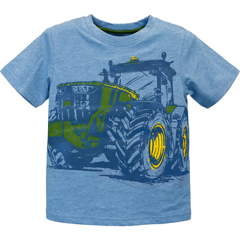John Deere Tractor Themed T-Shirt/Tee - Blue Child Size 7