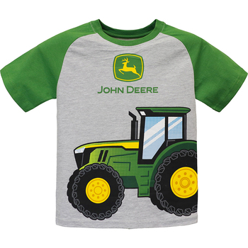 John Deere Tractor Themed T-Shirt/Tee - Grey Child Size 5