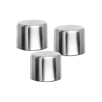3pc Blomus Soco Stainless Steel Protective Garden Torch Lids 11.5x25cm Silver