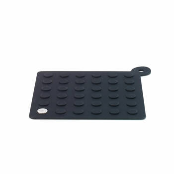Blomus Heat-Resistant Lap Silicone Coaster/Potholder Square 20x20cm Black