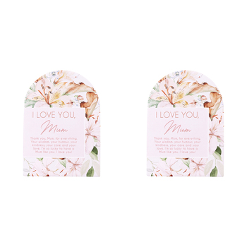 2PK Splosh Mothers Day Love You Verse Quote Plaque Standing Decor 14cm