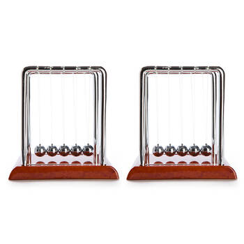 2PK MDI Balance Ball w/ Wooden Brown Base Desk Accessory Decor Medium