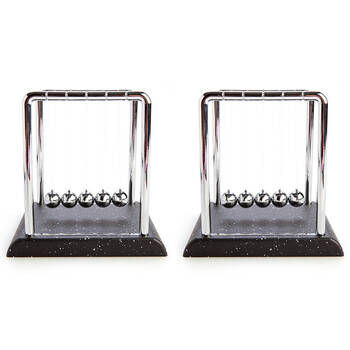 2PK MDI Balance Ball w/ Black Marble Base Desk Accessory Decor Medium