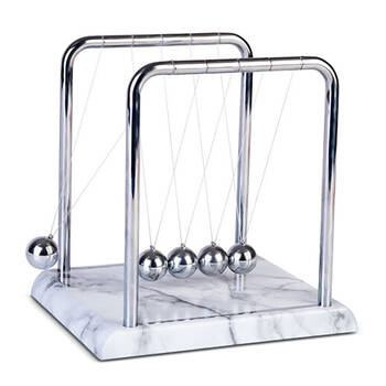 MDI Balance Ball w/ White Marble Base Desk Accessory Decor Large