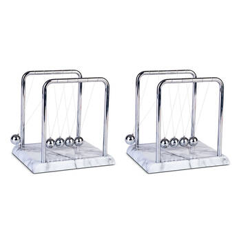 2PK MDI Balance Ball w/ White Marble Base Desk Accessory Decor Large