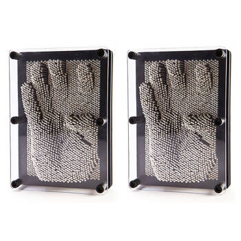 2PK MDI Pinhead 3D Finger Pin Art Tabletop Desk Accessory Decor Rectangle 5x7in
