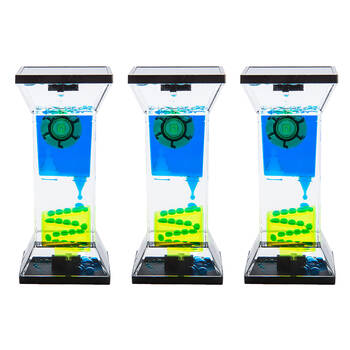 3PK MDI Neon Step & Wheel Liquid Timer Tabletop Desk Accessory Decor