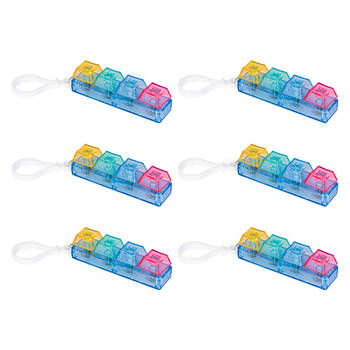 6PK MDI Keyboard Click Fidget Keychain Kids Sensory Toy 3y+ Assorted