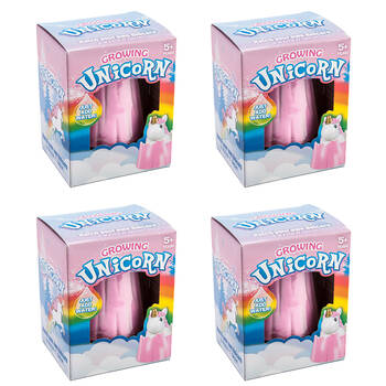 4PK Unicorn Kingdom Growing Unicorn Sensory/Educational Kids Toy 5y+ Assorted