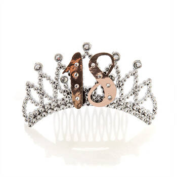Miss Naughty 18th Birthday Party Tiara Crown Rose Gold