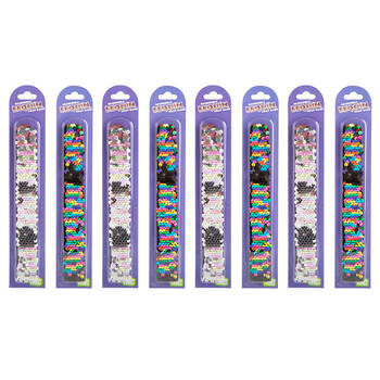 8PK MDI Reversible Sequin Snap Wrist Band Bracelet Kids Accessory Assorted