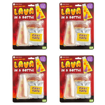 4PK MDI Lava In A Bottle Educational Experiment Kids Toy Kit 5y+