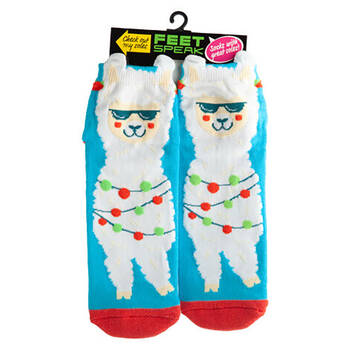 Feet Speak Alpaca Valley 2 Women's Casual Crew Socks One-Size