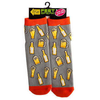 Feet Speak Bring Beer Women's Casual Crew Socks One-Size