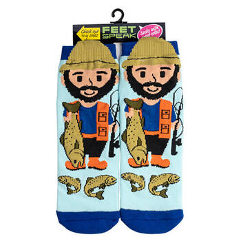 Feet Speak Fisherman Women's Casual Crew Socks One-Size