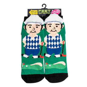 Feet Speak Golfer Women's Casual Crew Socks One-Size