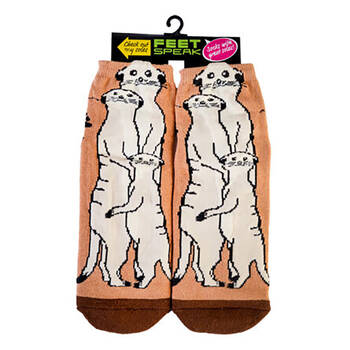 Feet Speak Meerkat Women's Casual Crew Socks One-Size