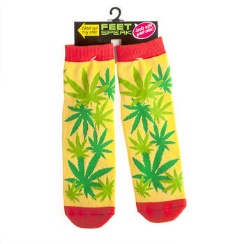Feet Speak Weed Women's Casual Crew Socks One-Size