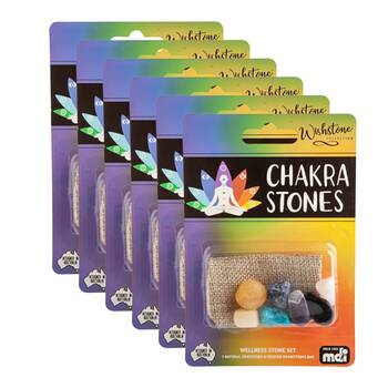 6PK Wishstone Gemstone Set Chakra s Wellness Spiritual Stone