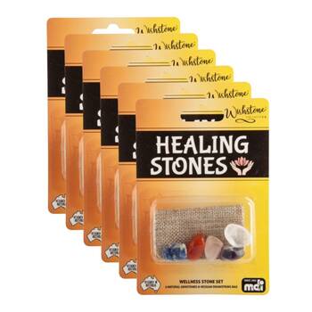 6PK Wishstone Gemstone Healing Stone Set Wellness Spiritual Stone