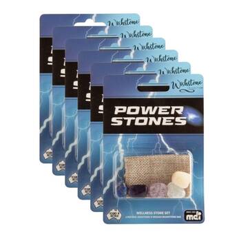 6PK Wishstone Gemstone Set Holistic Power Wellness Stone