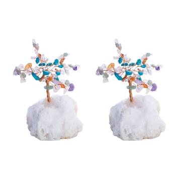 2PK Wishstone Gemstone Calming Gemtree Large Mix Wellness Stone