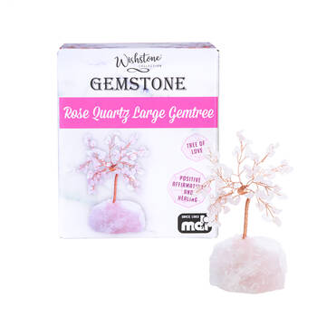 Wishstone Gemstone Gemtree Large Rose Quartz Wellness Stone Pink