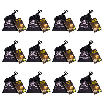 12PK MDI Pirates Gold in Bag Treasure Children/Kids Party Favours Games Toys