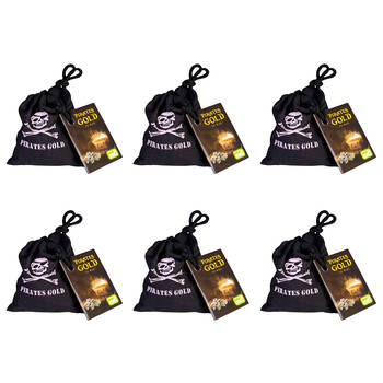6PK MDI Pirates Gold in Bag Treasure Children/Kids Party Favours Games Toys