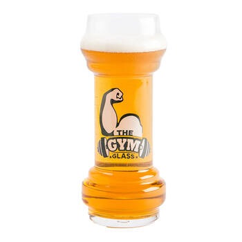 MDI 830ml The Gym Class Dumbbell Shaped Beer Glass 9.3x22cm - Clear