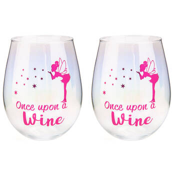 2PK Tallulah Irid Stemless Wine Glass Once Upon Fairy Tale Cup 10x13cm