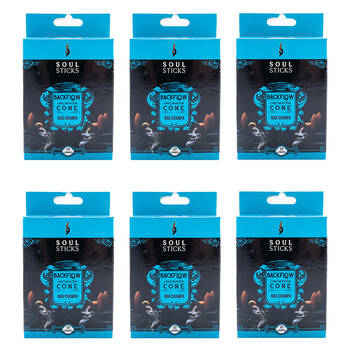 6x 10pc Wild Scents Soul Sticks Backflow Incense Cones - Nag Champa