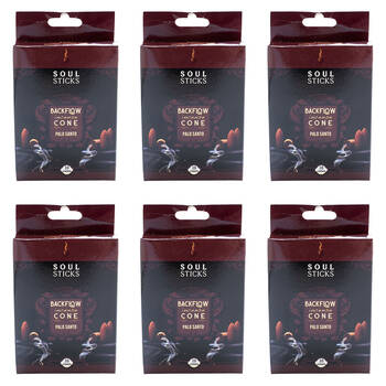 6x 10pc Wild Scents Soul Sticks Backflow Incense Cones - Palo Santo