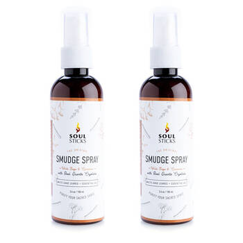 2PK Wild Scents Smudge Sprays White Sage & Cinnamon Aroma Home Fragrance 100ml