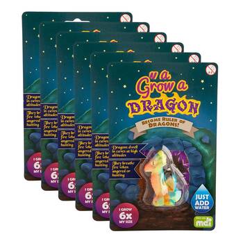 6PK MDI Grow a Dragon Kids Activity Fun Play Interactive Educational Toy 