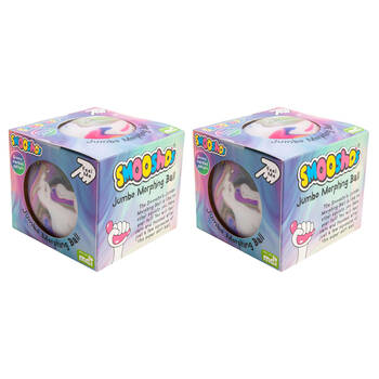 2PK Smooshos Jumbo Ball Morphing Color Squishy Kids Toy 10cm Assorted