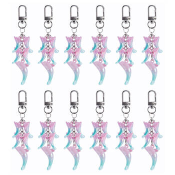 12PK Aquaworld Keychain Dolphin Ocean Animal Bag Charm 9.6x3.2cm Assorted
