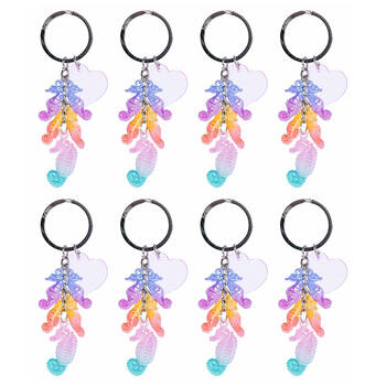 8PK Aquaworld Keychain Seahorse Ocean Animal Mini Bag Charm 9.8x2.1cm Assorted
